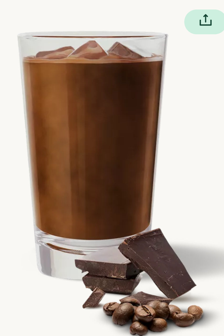 Café glacé hyperprotéiné moka. Une boisson délicieuse et nutritive qui permet de faire le plein de caféine et de protéines sur le pouce