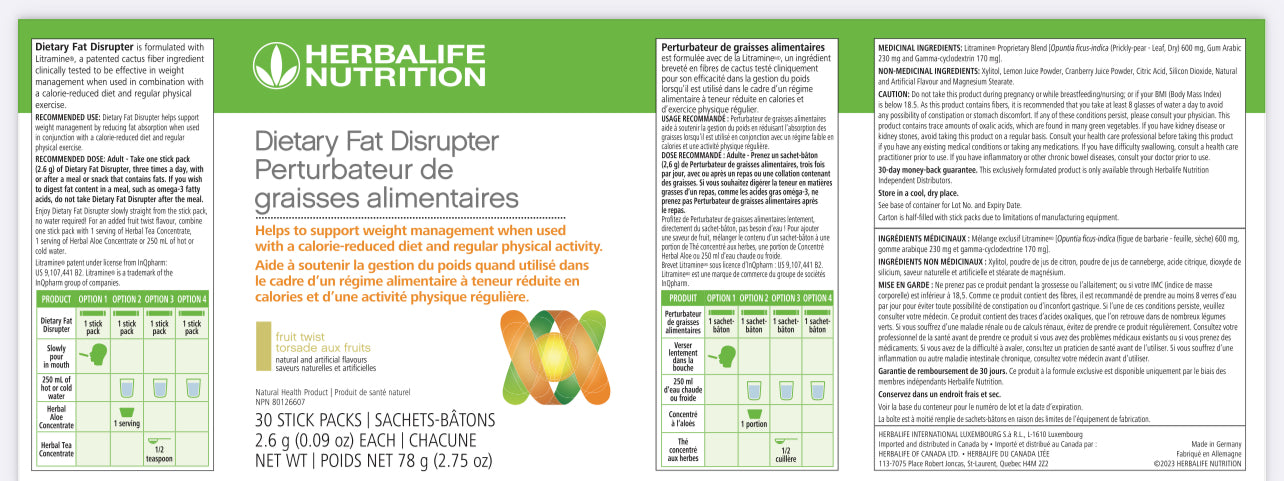 Perturbateur de graisse alimentaire
Réduis l’absorption de graisses alimentaires et déculpabilise un peu.