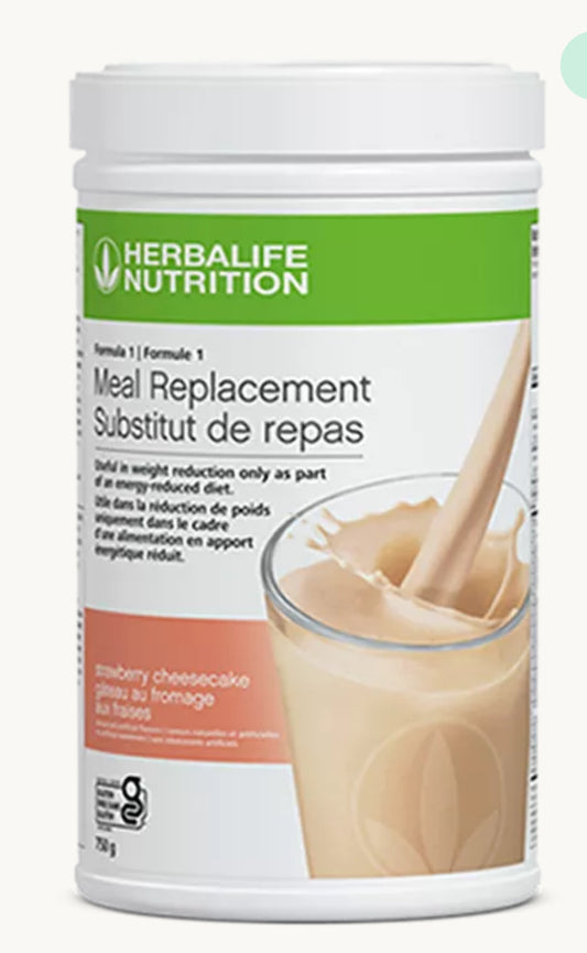 Substitut de repas Formule gâteau au fromage aux fraises. Un substitut de repas délicieux et riche en nutriments