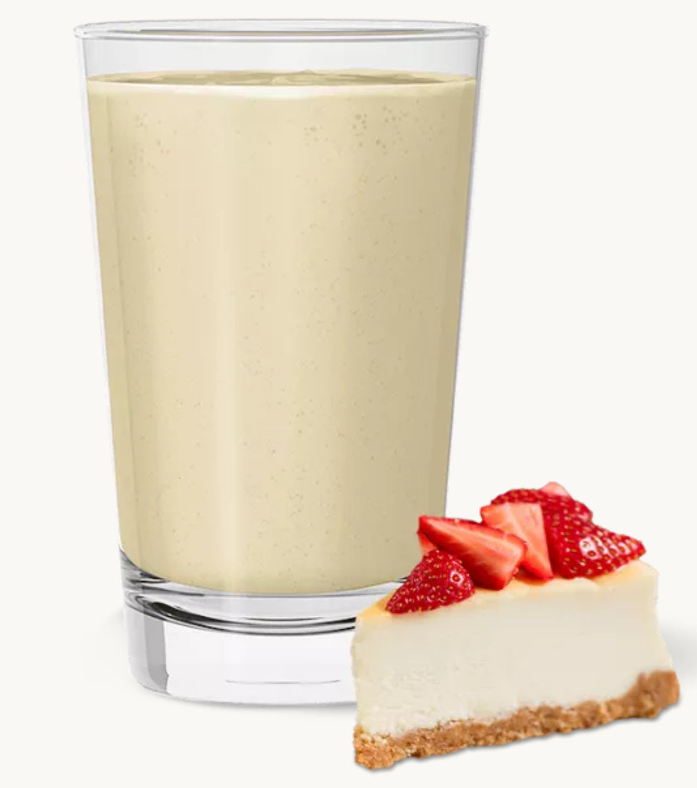 Substitut de repas Formule gâteau au fromage aux fraises. Un substitut de repas délicieux et riche en nutriments